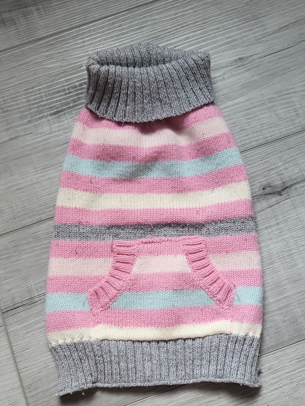 3 For $12 - Striped Pink & Gray Women's Knit Sweater